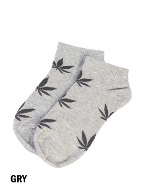 Men's Leaves Pattern Ankle Socks